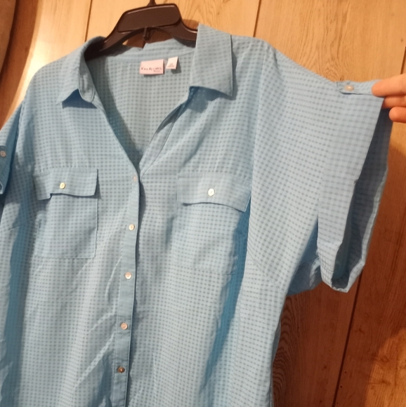 Button down short sleeve shirt 2X Kim Rogers - Picture 4 of 5